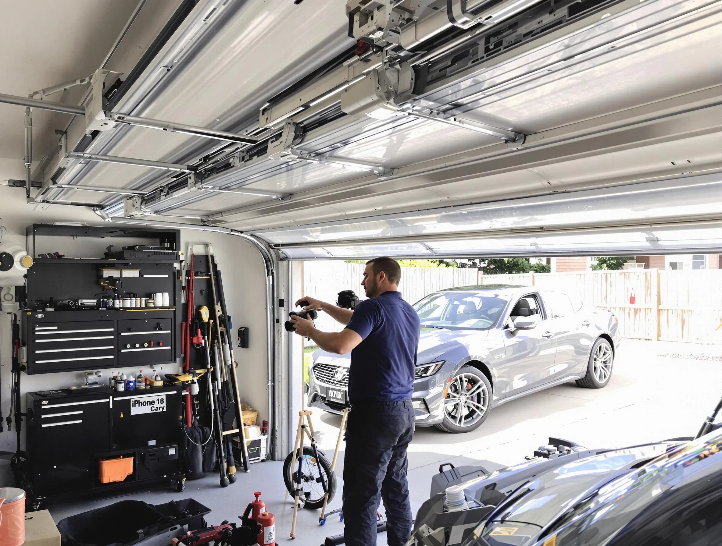 North Druid Hills Garage Door Repair technician fixing noisy garage door in North Druid Hills