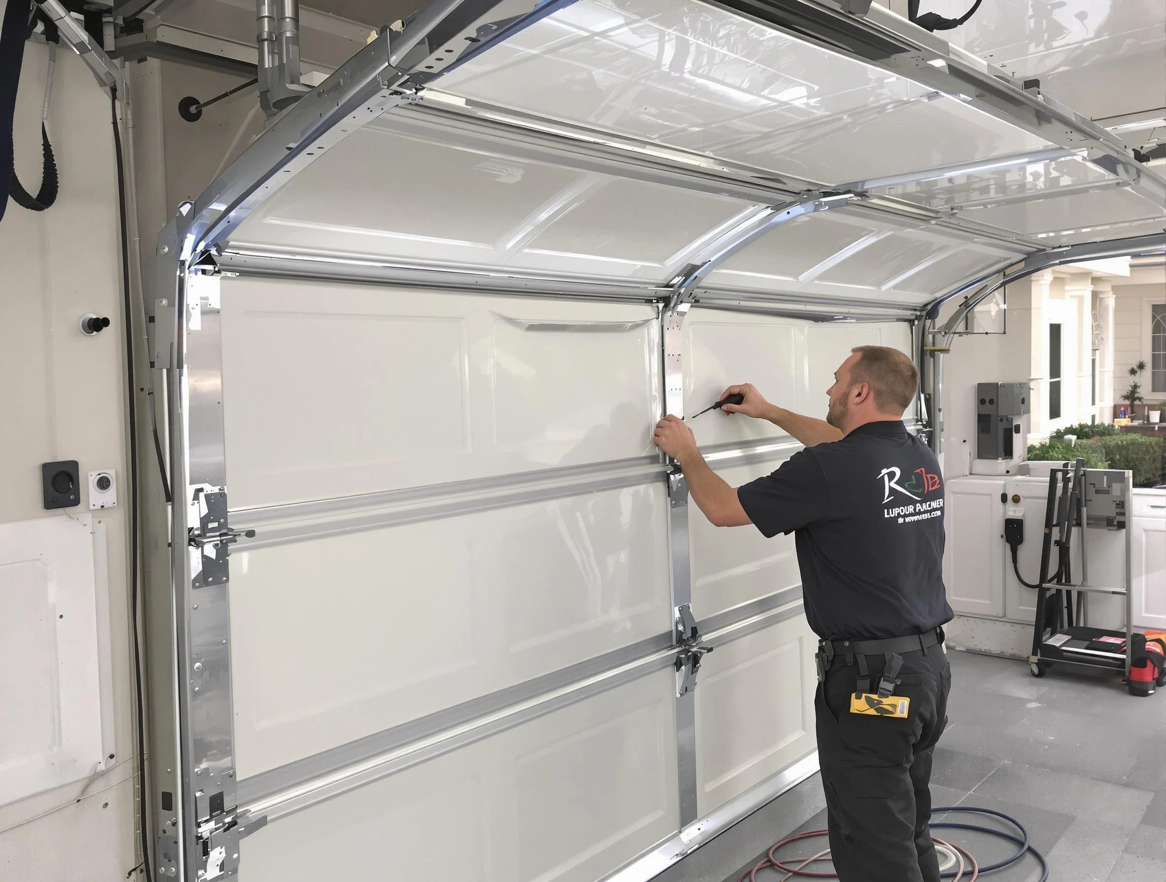 North Druid Hills Garage Door Repair professional performing panel repair in North Druid Hills