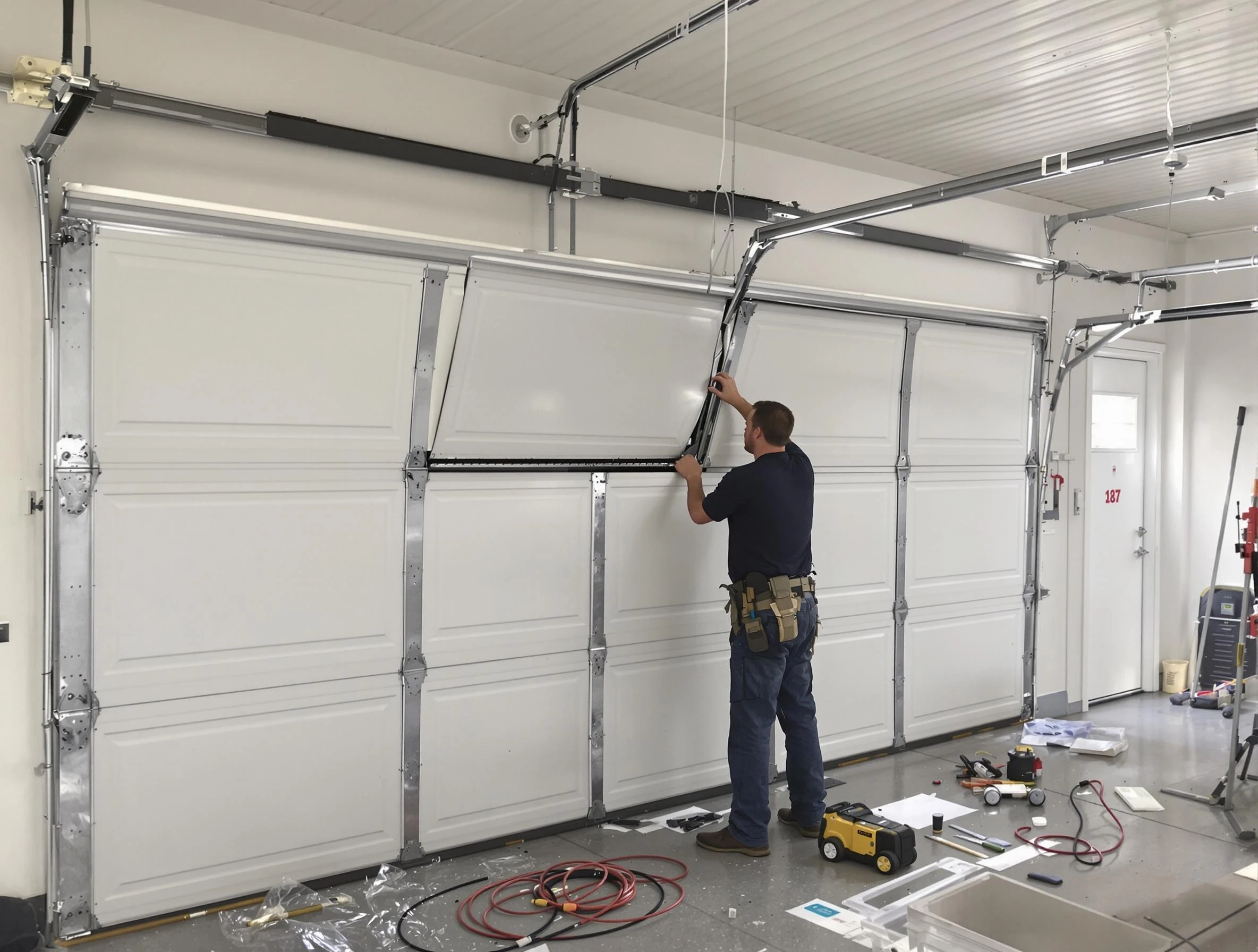 Garage Door Section Replacement in North Druid Hills